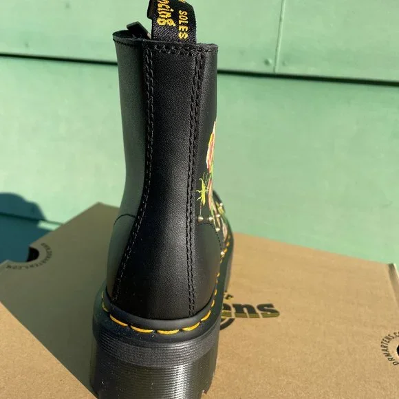 Dr. Martens |  Sinclair Floral Bloom Leather Platform Boots - Picture 13 of 14